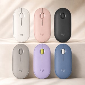 로지텍 무선마우스 페블 M350 무소음 블루투스 마우스 아이패드 맥 노트북 태블릿 병행
