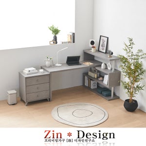 코너 h형 중고등 학생 공부 컴퓨터 1600 책상 + 3단 책장 세트