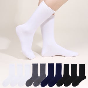 두발로 여성용 럭셔리 무지 장목 양말 10켤레 세트