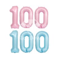 1주년 100일 1000일 40인치 숫자 파티풍선 기념일 이벤트(파스텔 핑크/블루)