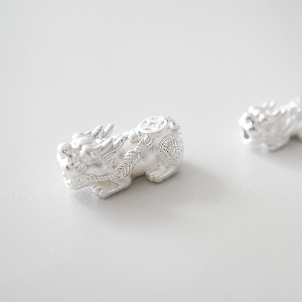 비즈공예 실버999 화이트 엽전 비휴 은 팔찌만들기 비드 재료 원석비즈 부자재 beads