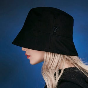 [바잘] 스터드 드롭 오버핏 버킷햇 블랙