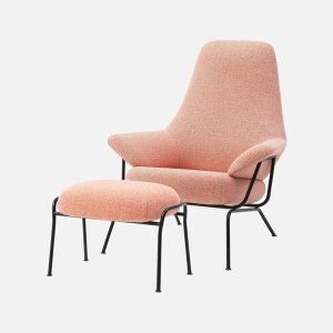 [HEM] Hai Chair + Ottoman (Melange Coral) 라운지체어 세트