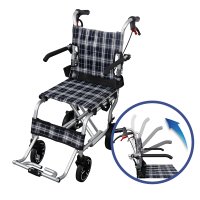 휠체어 경량 수동 휴대용 접이식 노인 알루미늄