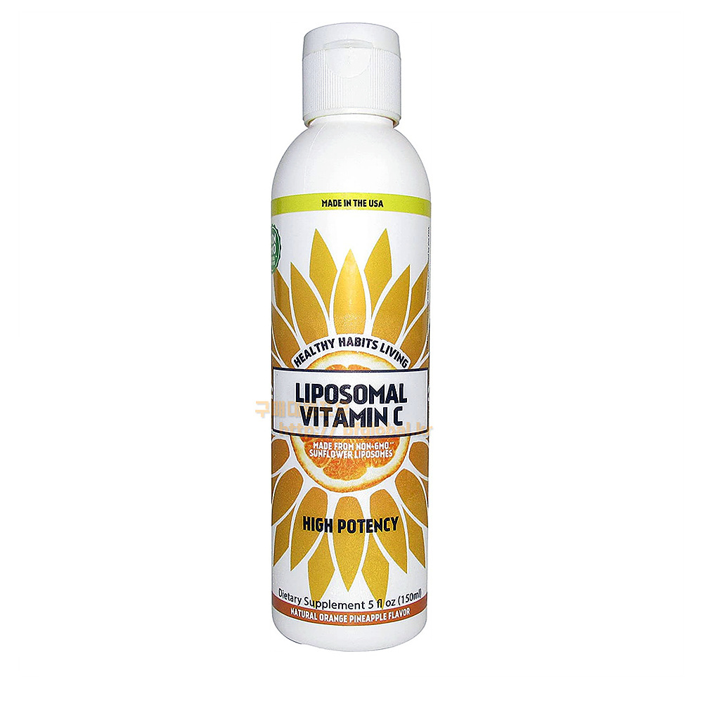 헬시<b>해빗</b>리빙 리포솜 <b>비타민 C</b> 1000mg 150ml (5 fl oz) 30일분 유전자변형 없음