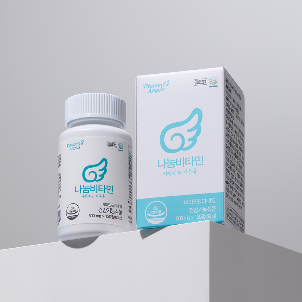 나눔비타민 성인용 (<b>비타민엔젤스</b> 종합비타민 60g 500mg 120정 2개월분)