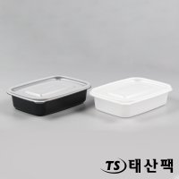 일회용 죽용기 사각 NS 죽용기 (소) 백색 검정 500개 배달 포장