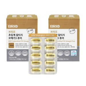 브리오 초임계 알티지 오메가3 퓨어 / RTG EPA DHA 영양제 30캡슐, 2개