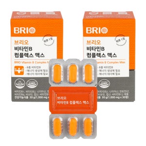 브리오 비타민B 컴플렉스 맥스 고함량 고농축 B군 B12 100 영양제 30정, 2개