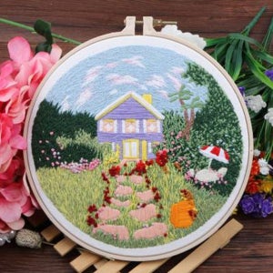 프랑스자수(25cm) 여름정원