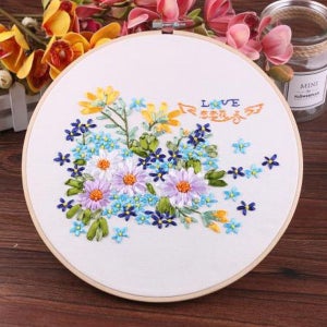 프랑스자수(25cm) 봄꽃향기