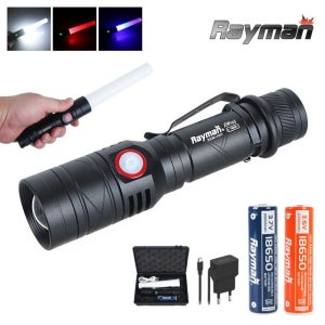 레이맨 RM105 18650 충전식 LED 손전등 신호봉