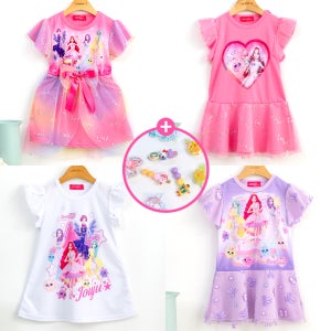 여아 시크릿쥬쥬 원피스 옷 공주 드레스 스팽글 반전 티셔츠 상하세트 여름