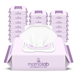 마마랩 올데이 대용량 캡형 120매X20팩 아기물티슈