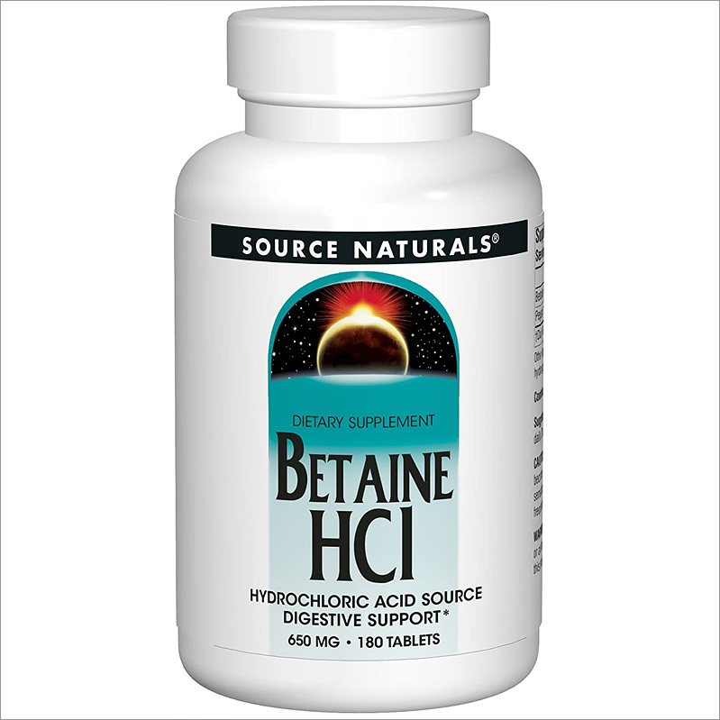 소스네츄럴스 베타인 Betaine HCI 650mg 180정