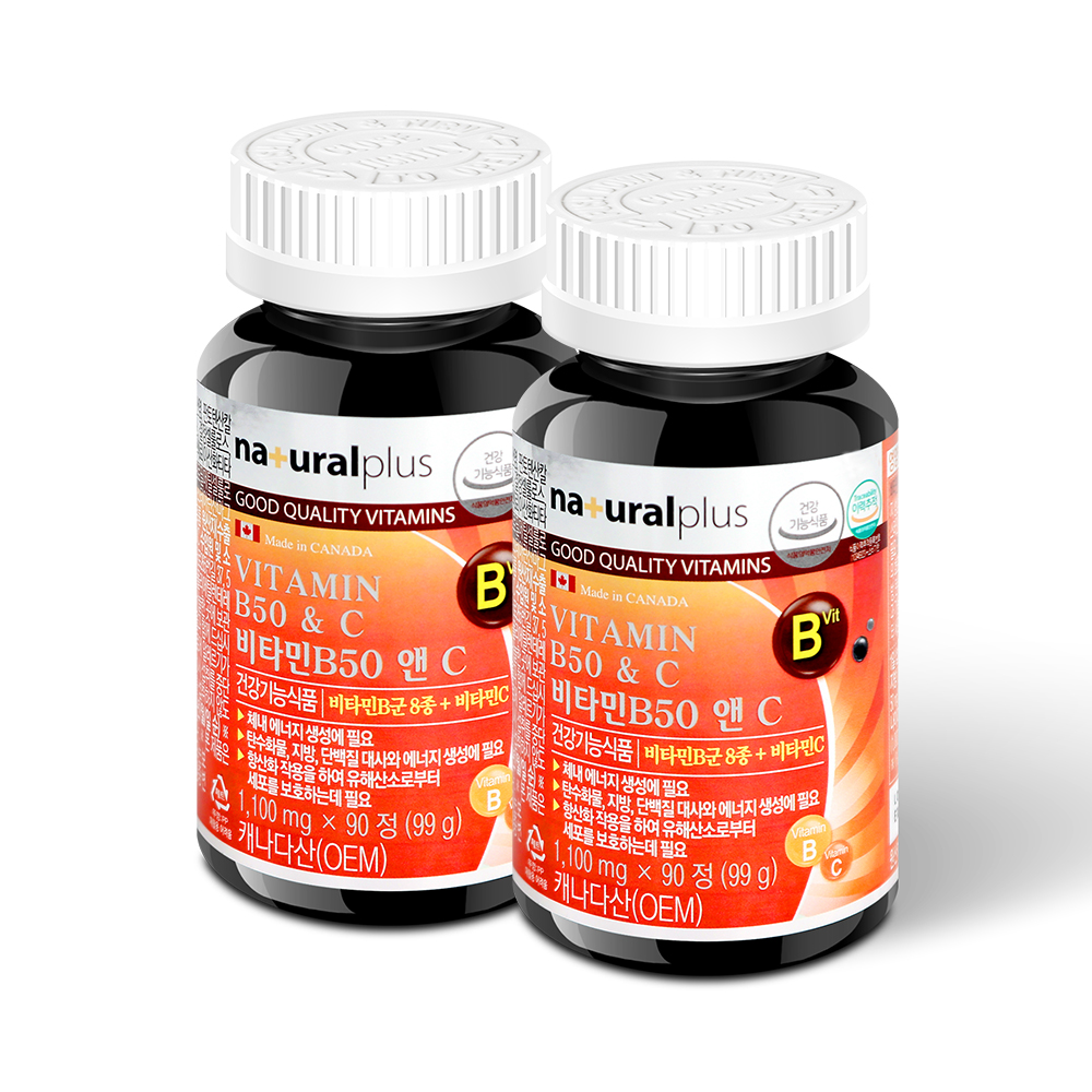 내츄럴플러스 수용성 비타민B군 6개월분 B1 B2 B3 B5 B6 B12