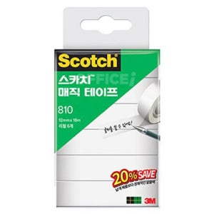 스카치 매직테이프 리필 810R-6 세이빙팩 (18mmX32m 6개입)