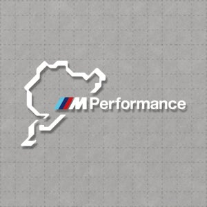 뉘르부르크링 BMW nurburgring 스티커 흰색 15cm x 7.7cm