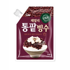 청우식품 팥빙수 750g 1개 빙수팥 떡 젤리 시럽 연유