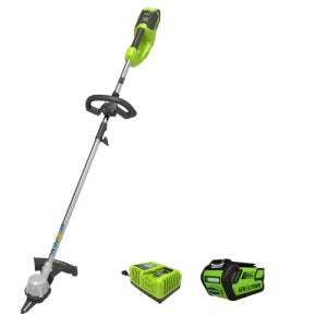 그린웍스 40V 프로트 마운트 예초기(5Ah 배터리 1+고속충전기 1 포함) 충전식예초기