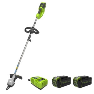 그린웍스 40V 프로트 마운트 예초기(5Ah 배터리 2+고속충전기 1 포함) 충전식예초기