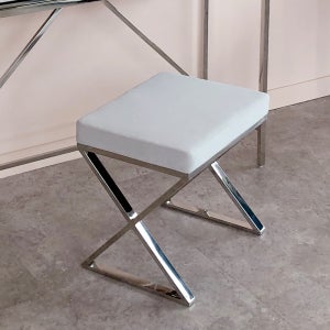 베니스 실버 스툴 인테리어 보조 화장대 의자