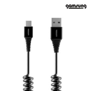 감성공장 USB 고속 충전 스프링케이블 480Mbps A타입 to C타입 1.4m