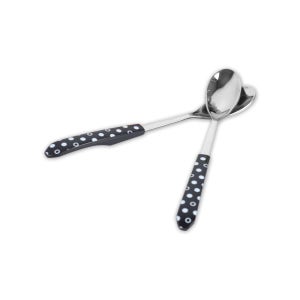 00250 명성 티스푼(2Px10개)블랙(동그라미/도트)