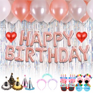 생일 홈 파티 HAPPY BIRTHDAY 풍선 커튼 세트