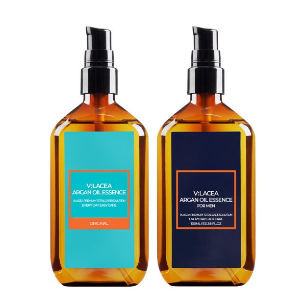 1+1 블라세아 아르간 오일 헤어 에센스 100ml 오리지널 & 남자전용 (단백질 미용실 수분 곱슬 머리 컬크림 컬링 파마 케라틴 로션 볼륨)