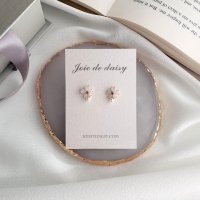 [조이드 데이지] 화이트 데이지 꽃 귀걸이, silver925 White Dasiy Flower Earring