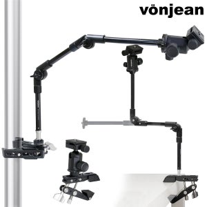 본젠 KM-591 유니버셜 슈퍼 클램프 + KM-392G 매직암 + VD-361H 볼헤드 + KM-052G 연결 어댑터 SET [카메라 액션캠 1인방송 스튜디오 사진영상장비 등]