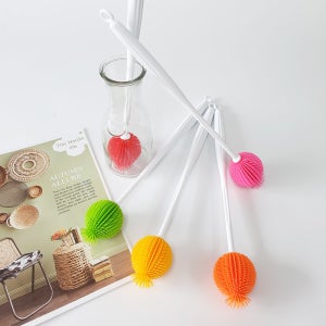 파미레 실리콘 꽃 병솔 국내생산 세척솔 브러쉬 수세미