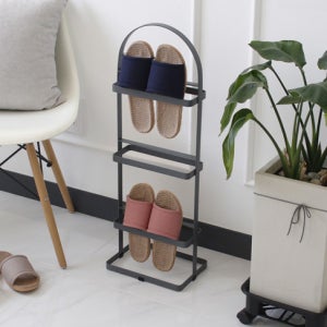모던 철제 실내화걸이 슬리퍼 거치대 거실화 정리대 룸슈즈보관 꽂이
