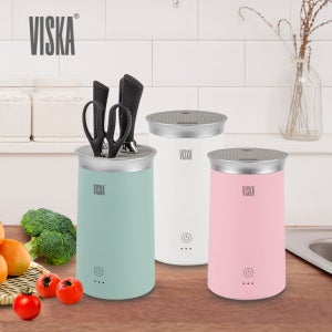 비스카 칼소독기 자외선 살균소독기 UV살균 칼블럭 칼꽂이 칼보관