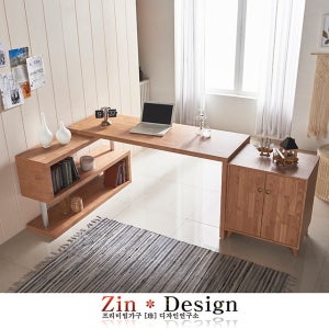 공부방 중고생 대학생 책상 1600 + 2단 책장 세트