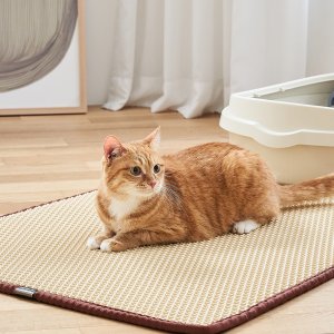 [페스룸] 클린 업 매트 (대형/베이지색상) 고양이 화장실 사막화방지 모래매트 발판