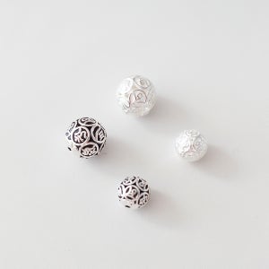 비즈공예 실버925 옴마니반메훔 옴자볼 육자진언 팔찌만들기 재료 부자재 8mm