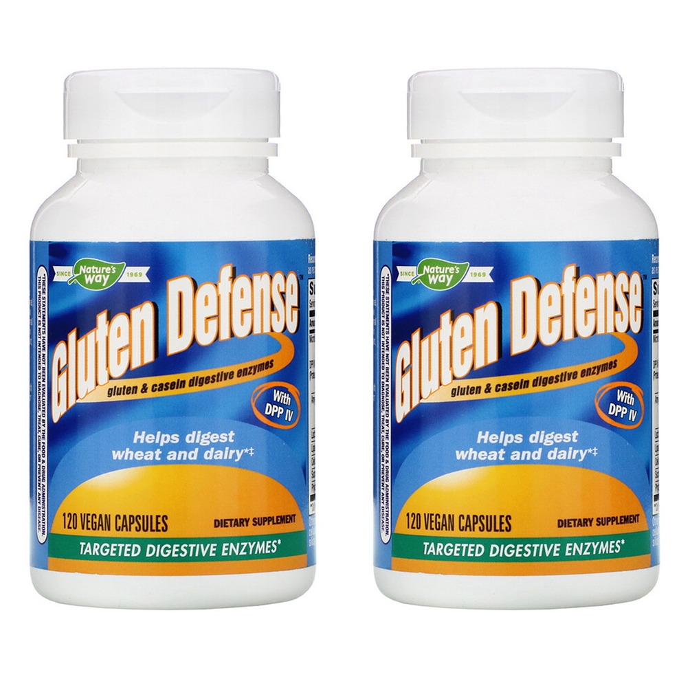 <b>Nature’s Way</b> 글루텐 디펜스 DPP IV <b>당뇨</b> 보조제 Gluten Defense 식물성 120정 2팩