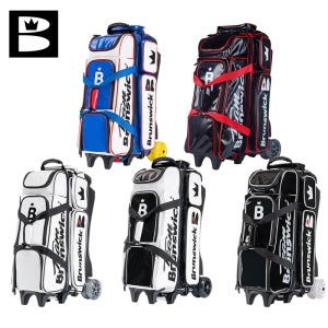 (3종 증정품) 브런스윅 4볼 에나멜 롤러백 볼링가방 볼링용품 4볼백