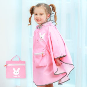 [BAY-B] 아동 판초 우비 핑크