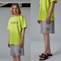 [니어러스] NEARUS 오버핏 스트릿 캐주얼 반바지 남자 데일리룩 EARTH LOGO SWEAT SHORTS