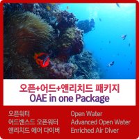 [마이다이버스] PADI 오픈워터(OW) + 어드밴스드 오픈워터(AOW) + 엔리치드에어(EANx) 다이버 패키지 과정