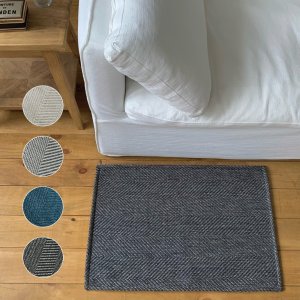 먼지없는 사이잘룩 헤링본 미니러그 주방매트 발매트 2size 차콜 50x70cm