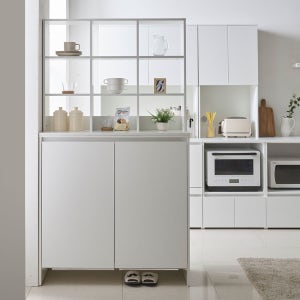 E0자재 중문 파티션 신발장 1000x363x1801, 4단, 일반형 화이트세트 (ST8649)