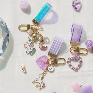 GODSHOP 유니콘키링 3종 [보라색 갤럭시 Z플립 에어팟 프로 버즈 키링]