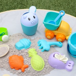 해피플레이 아기 촉감놀이 모래놀이 자동차 장난감 세트 13pcs