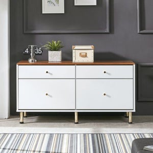 빈티지 모던 낮은 원룸 안방 TV장 서랍장 화이트 미니 거실장