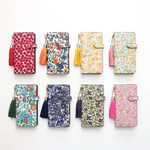 아이폰SE2 2020 지갑형 다이어리 코팅 리버티 수제 핸드폰케이스