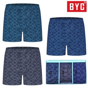 BYC 남성 남자 순면 기능성 더블박서 낭심주머니 트렁크 사각 빅사이즈 팬티 3매